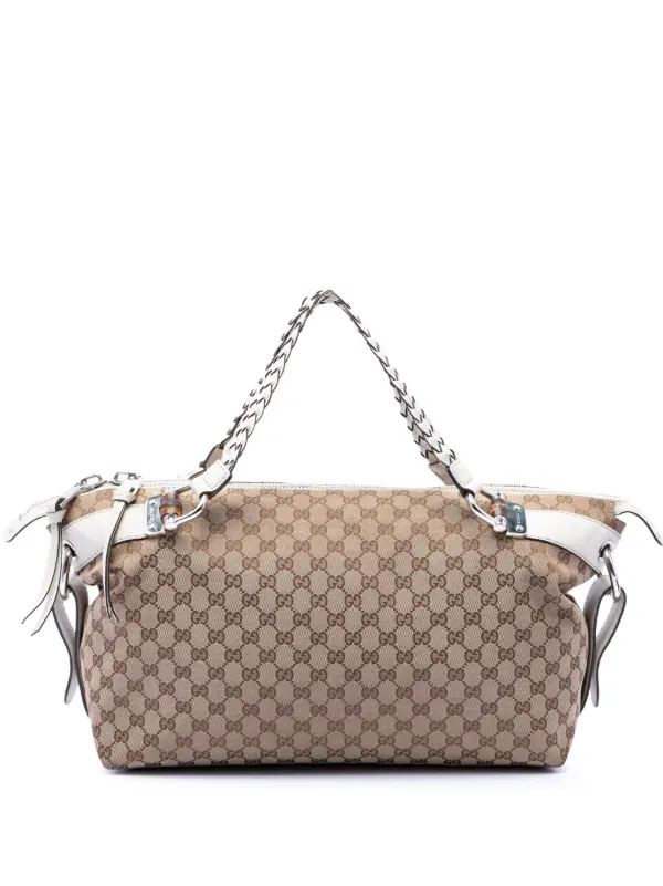 Gucci Pre-Owned 2016-2026 ミディアム GGキャンバス バンブー バー