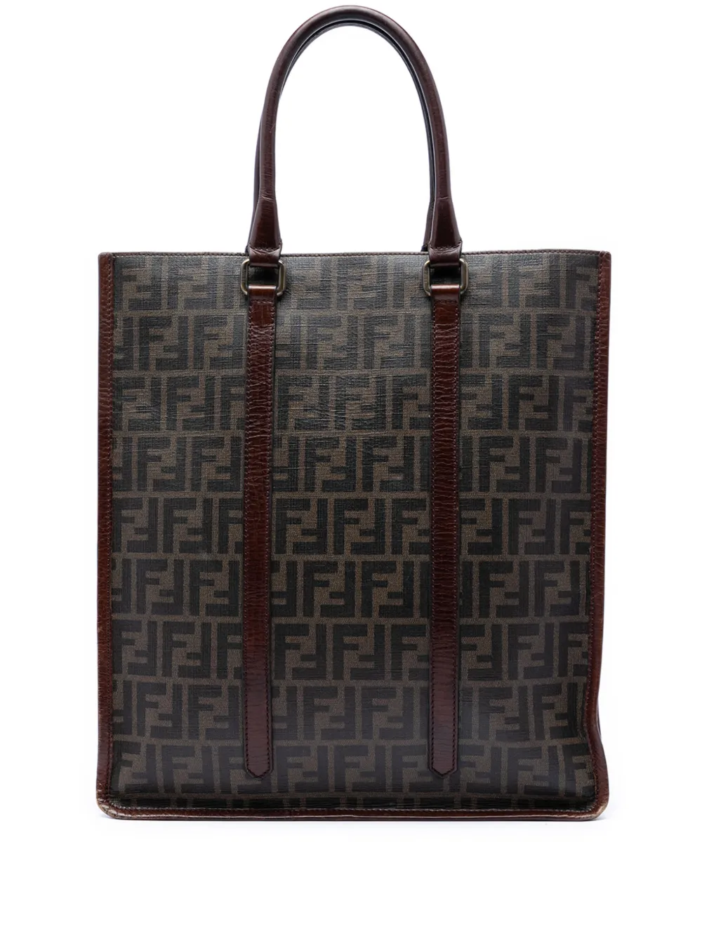 Fendi Pre-Owned 2000-2010 Zucca Coated Canvas Vertical tote bag - Marrone