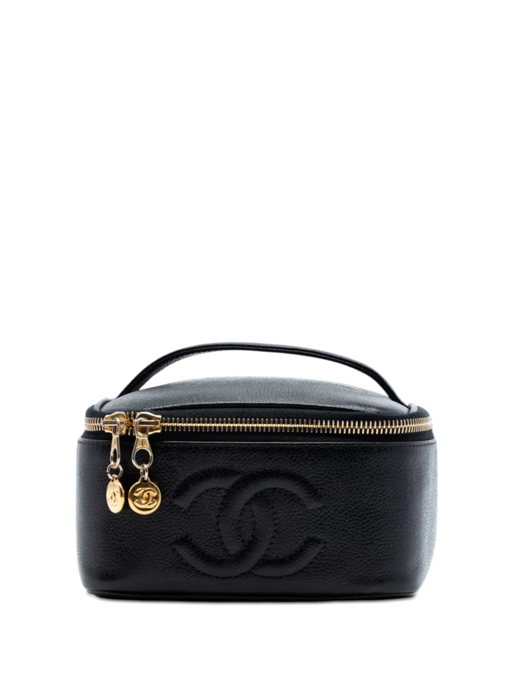CHANEL Pre-Owned 1996-1997 CC Caviar Case vanity bag - Nero
