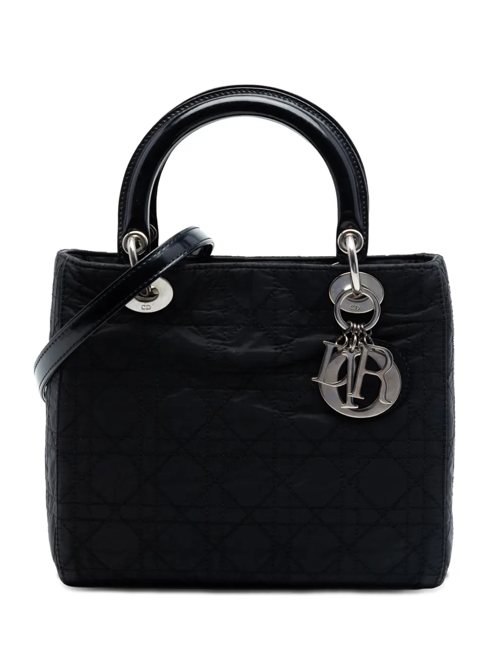 Christian Dior Pre-Owned 1999 Medium Nylon Cannage Lady Dior satchel - Black