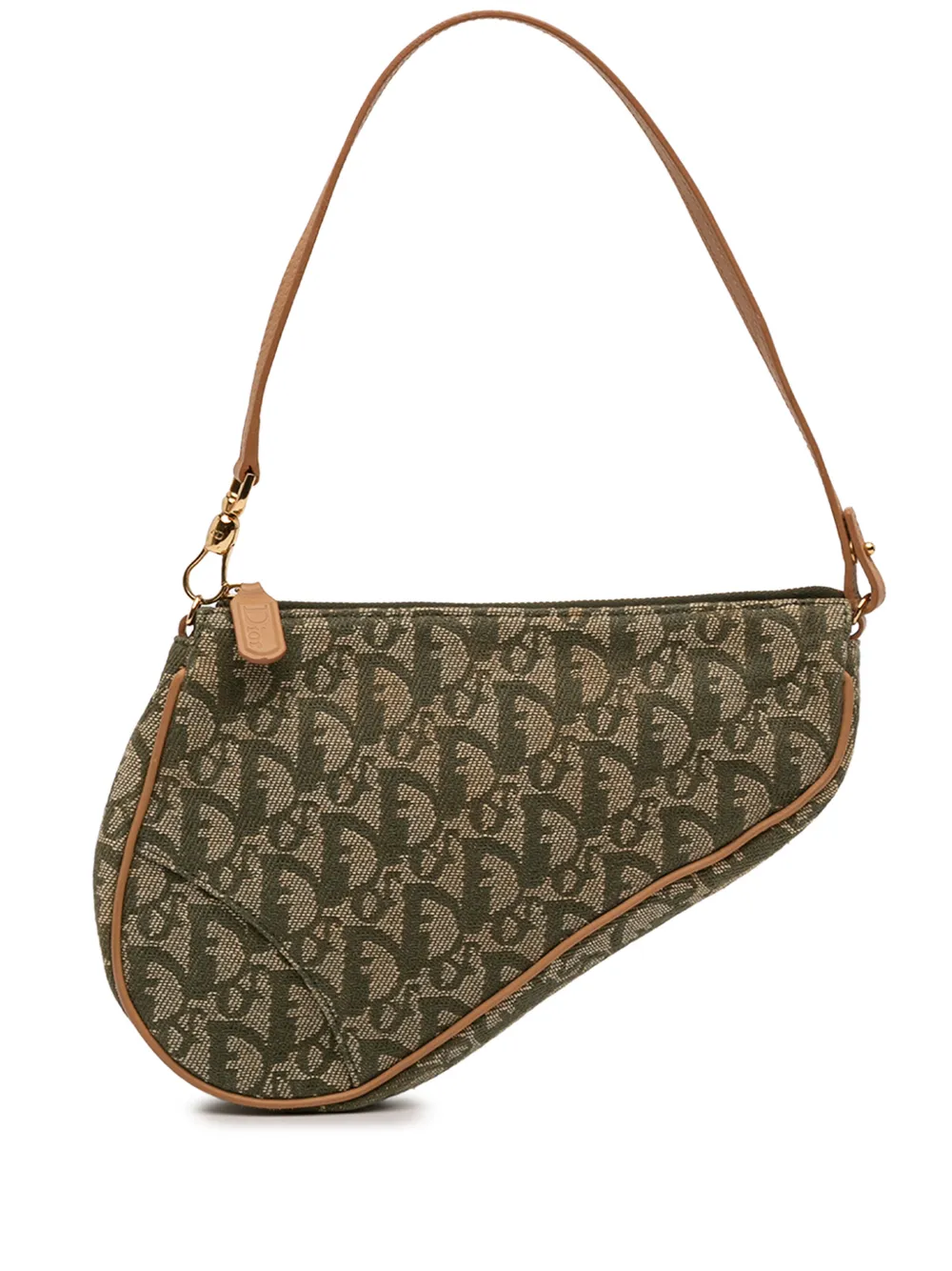 Christian Dior Pre-Owned 2001 Mini Diorissimo Canvas Saddle Pochette shoulder bag - Green