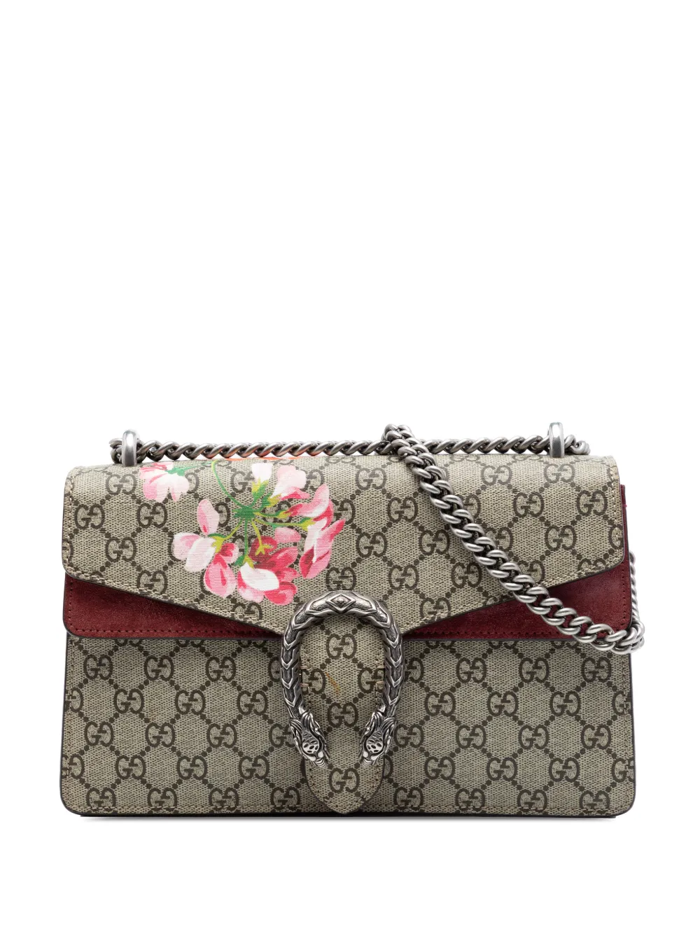 Gucci Pre-Owned 2016-2026 Medium GG Supreme Blooms Dionysus shoulder bag - Rosso