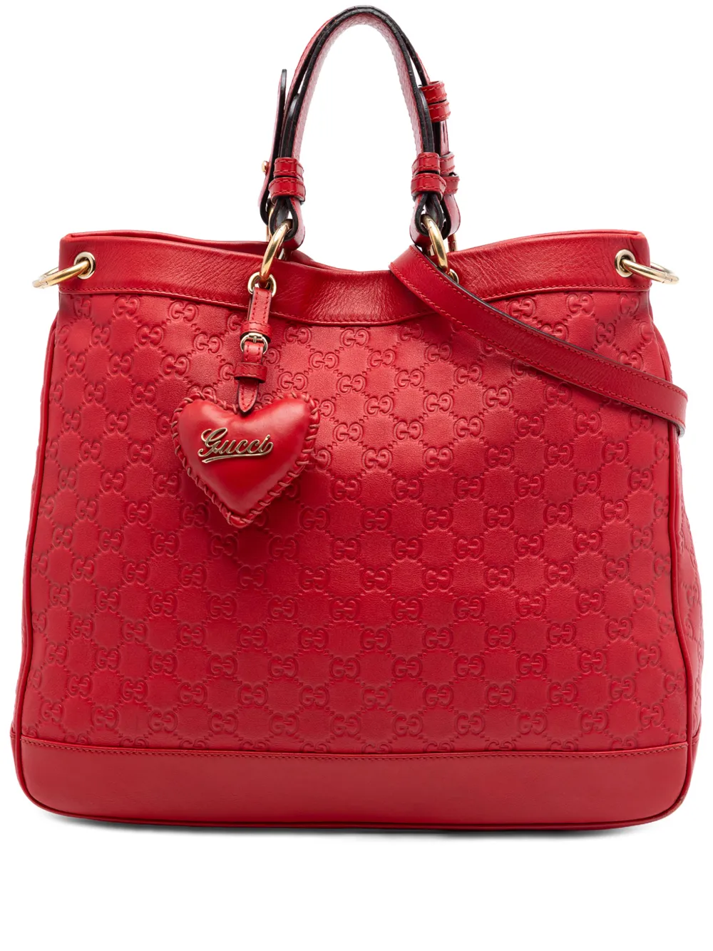Gucci Pre-Owned 2016-2026 Medium Guccissima Valentine Top Handle Bag satchel - Rosso