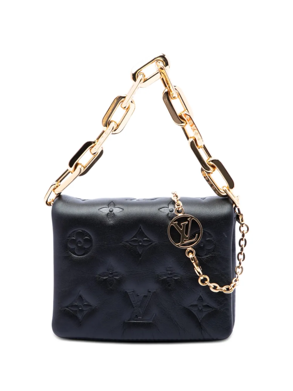 Louis Vuitton Pre-Owned 2021-2026 Monogram Embossed Puffy Lambskin Coussin belt bag - Nero