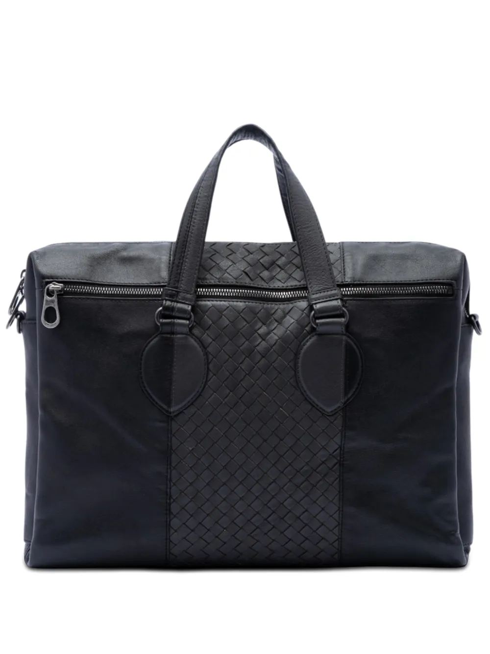 Bottega Veneta Pre-Owned 2012-2026 Bicolor Nappa Intrecciato Briefcase business bag - Nero