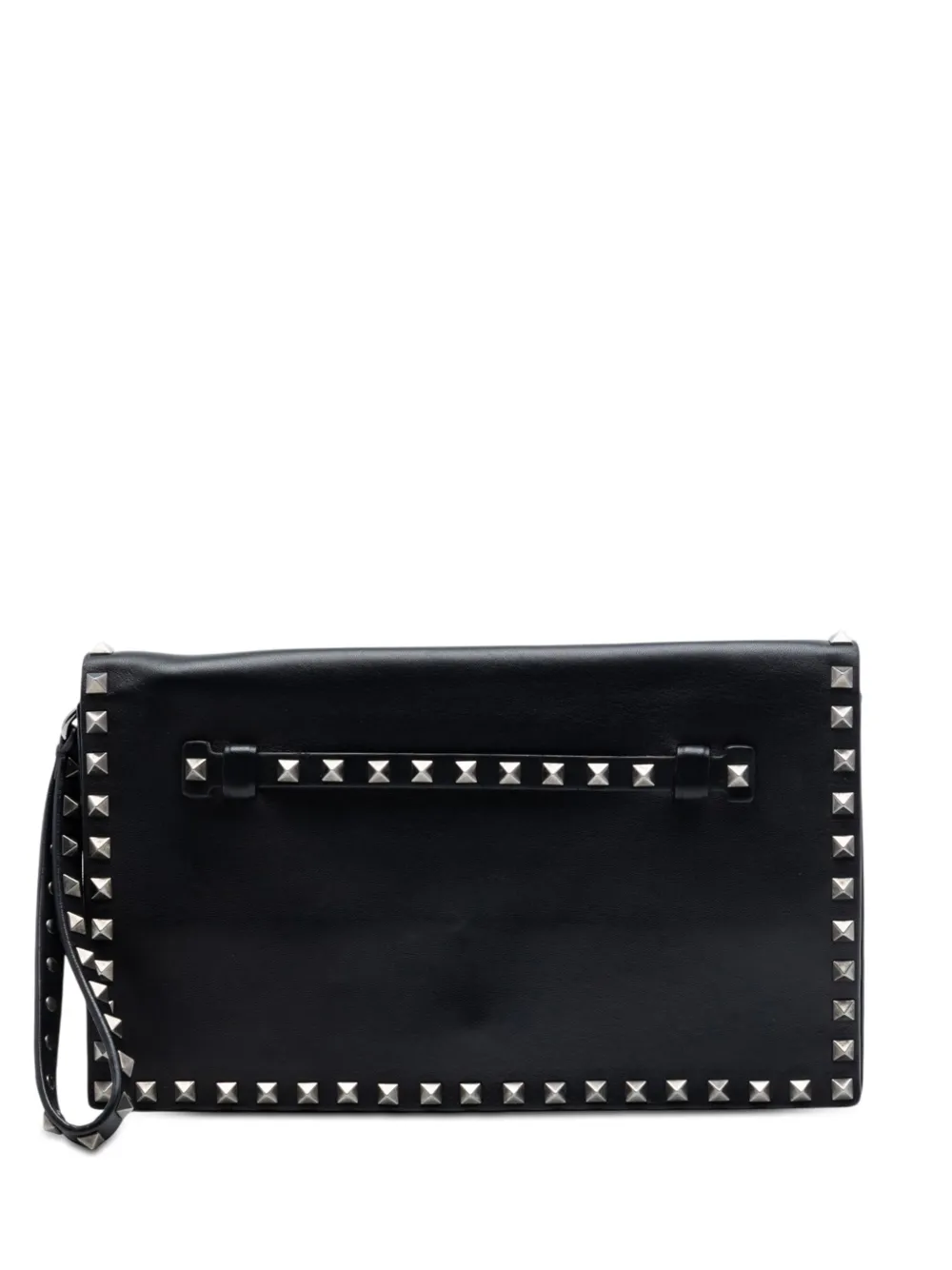 Valentino Garavani Pre-Owned 2018-2026 Nappa Rockstud Wristlet clutch bag - Black