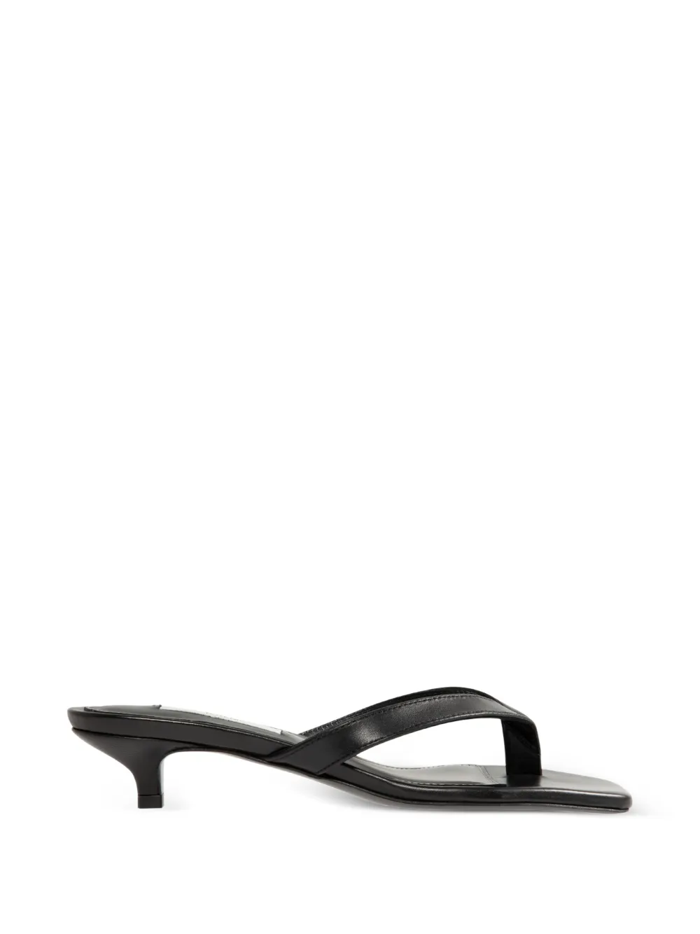 TOTEME leather square-toe sandals - Schwarz