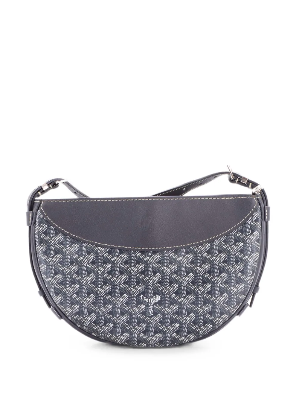 Goyard Pre-Owned Hirondelle Schultertasche aus Canvas und Leder - Grau