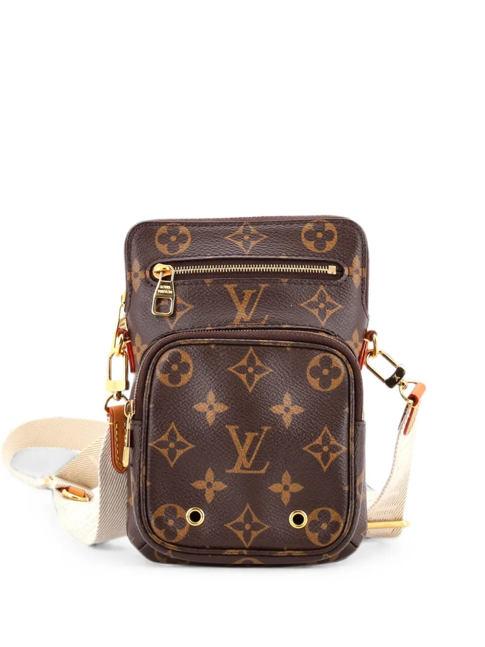 Louis Vuitton Pre-Owned Utility Phone Sleeve Bag Monogram Canvas-Umhängetasche - Braun