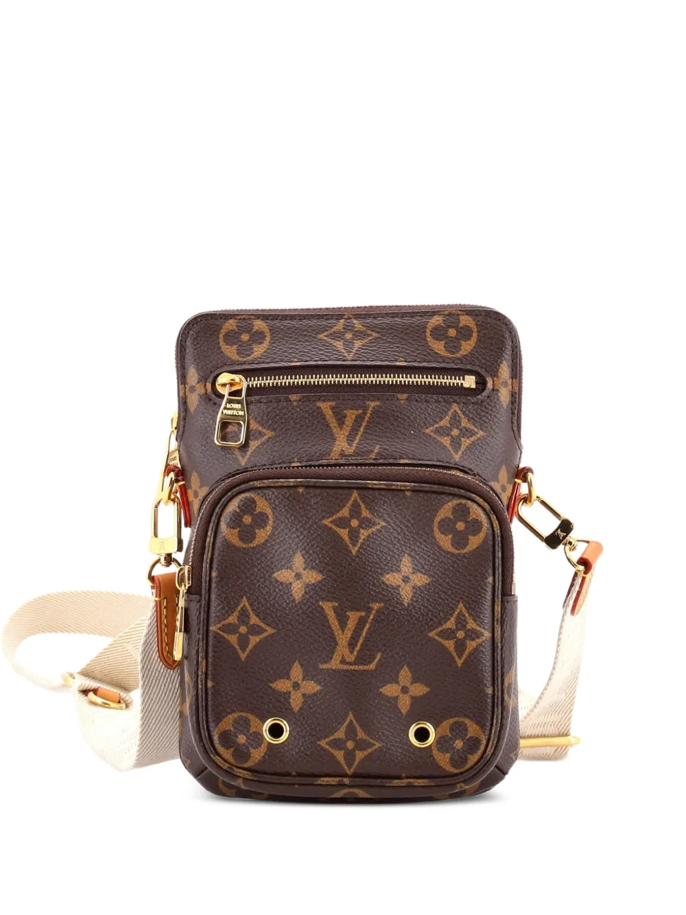 Louis Vuitton Pre-Owned Utility Phone Sleeve Bag Monogram Canvas crossbody bag - Marrone