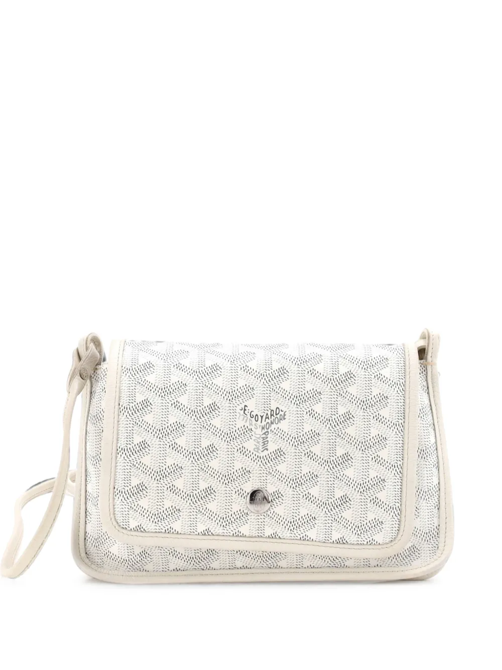 Goyard Pre-Owned Clutch Plumet in tela cerata - Bianco