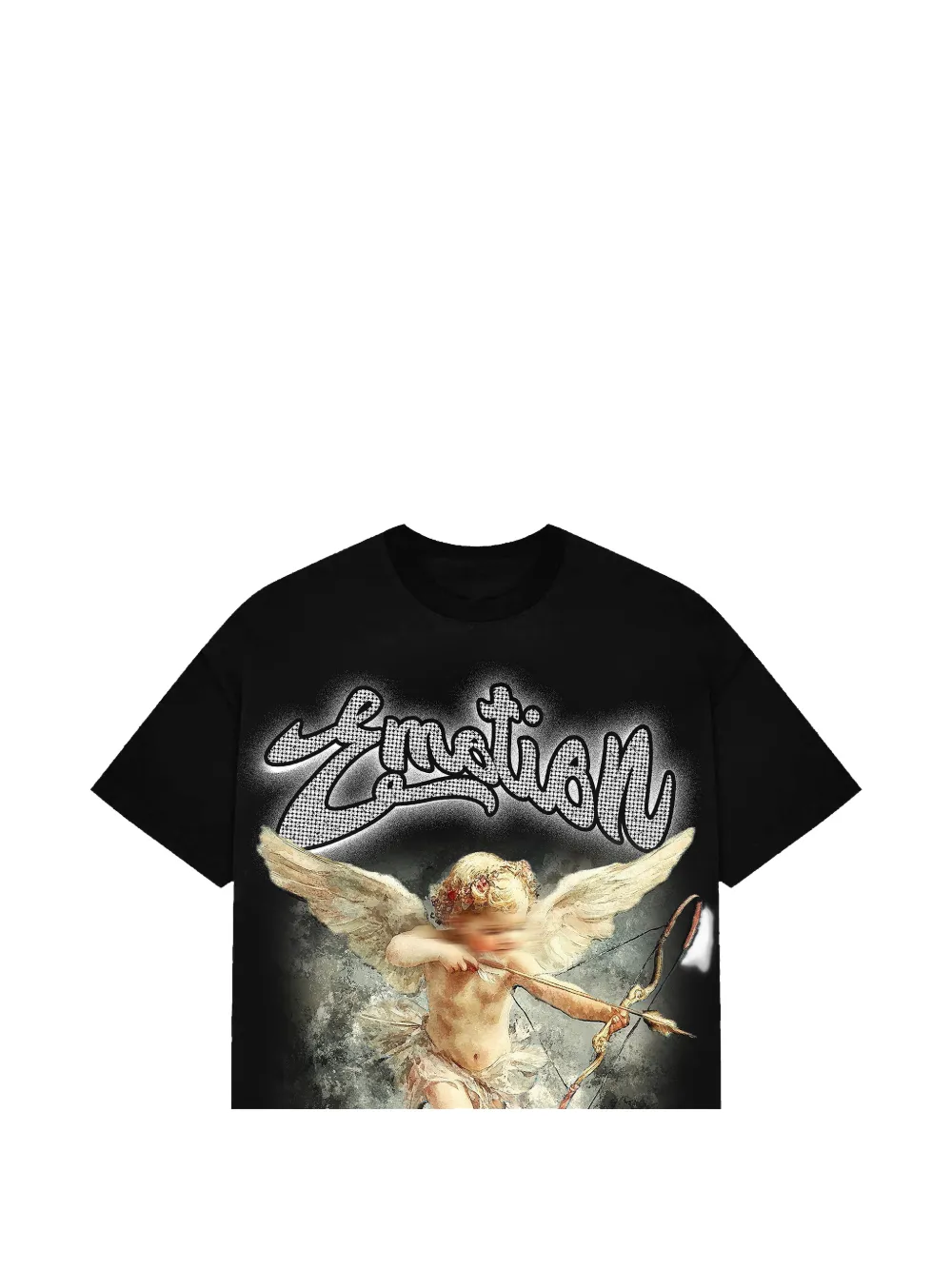 Mixed Emotion rhinestone-embellished cropped T-shirt