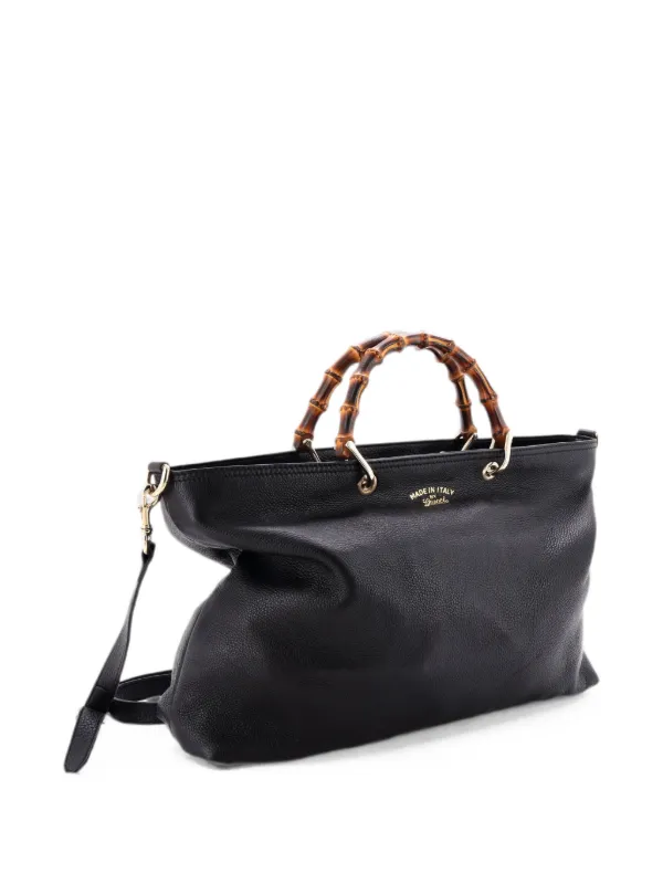 Gucci Pre-Owned バンブー ショッパー レザー ラージ トートバッグ