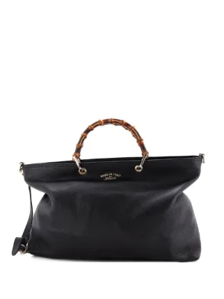 Gucci Pre-Owned バンブー ショッパー レザー ラージ トートバッグ