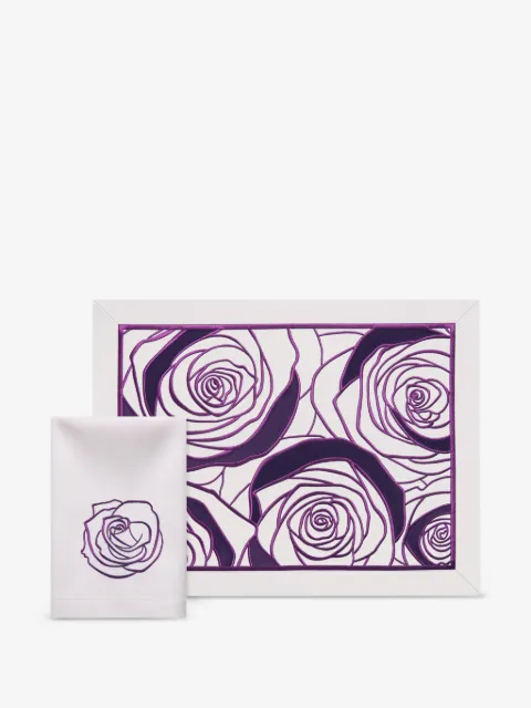 DYVOSHYV set de cuatro manteles Velvet Roses