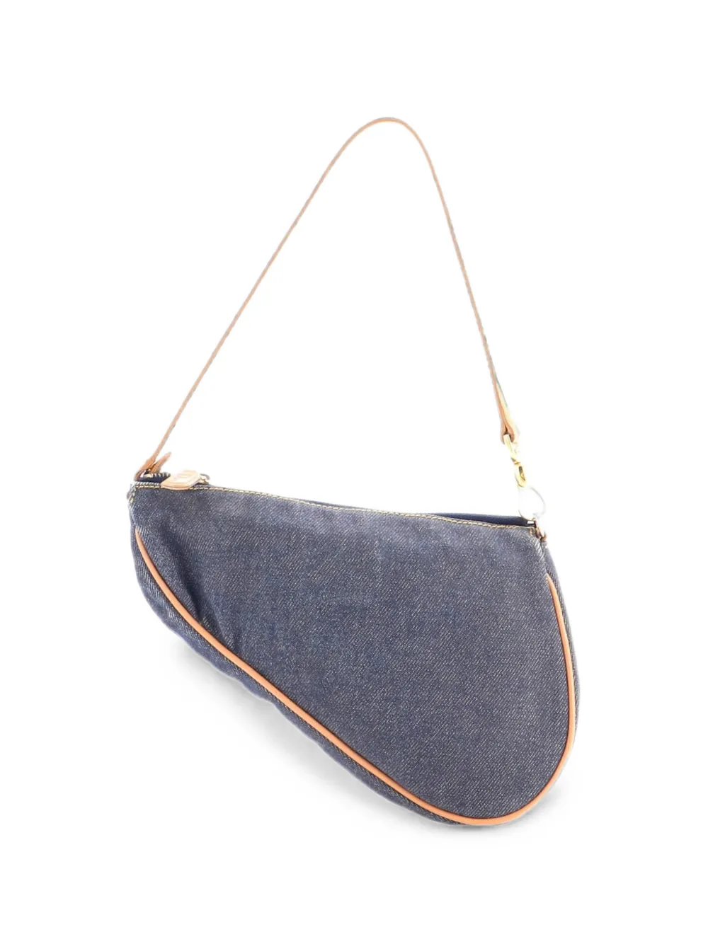 Christian Dior Pre-Owned Vintage Saddle Bag Denim Mini clutch bag - Blue