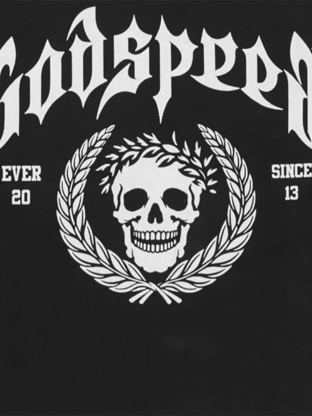 GODSPEED Victor Crest T-shirt met print Zwart