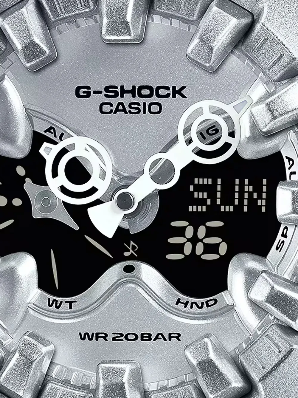  Casio G-shock Ga-v01 Ana-digi 51mm Watch - Plateado 