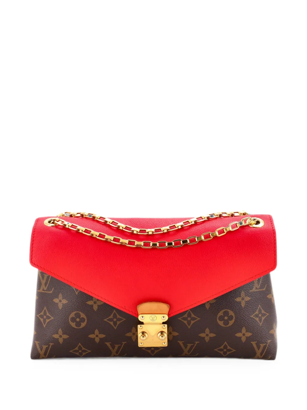 Louis Vuitton Pre-Owned Pallas Chain Schultertasche aus Monogram-Canvas und Kalbsleder - Braun