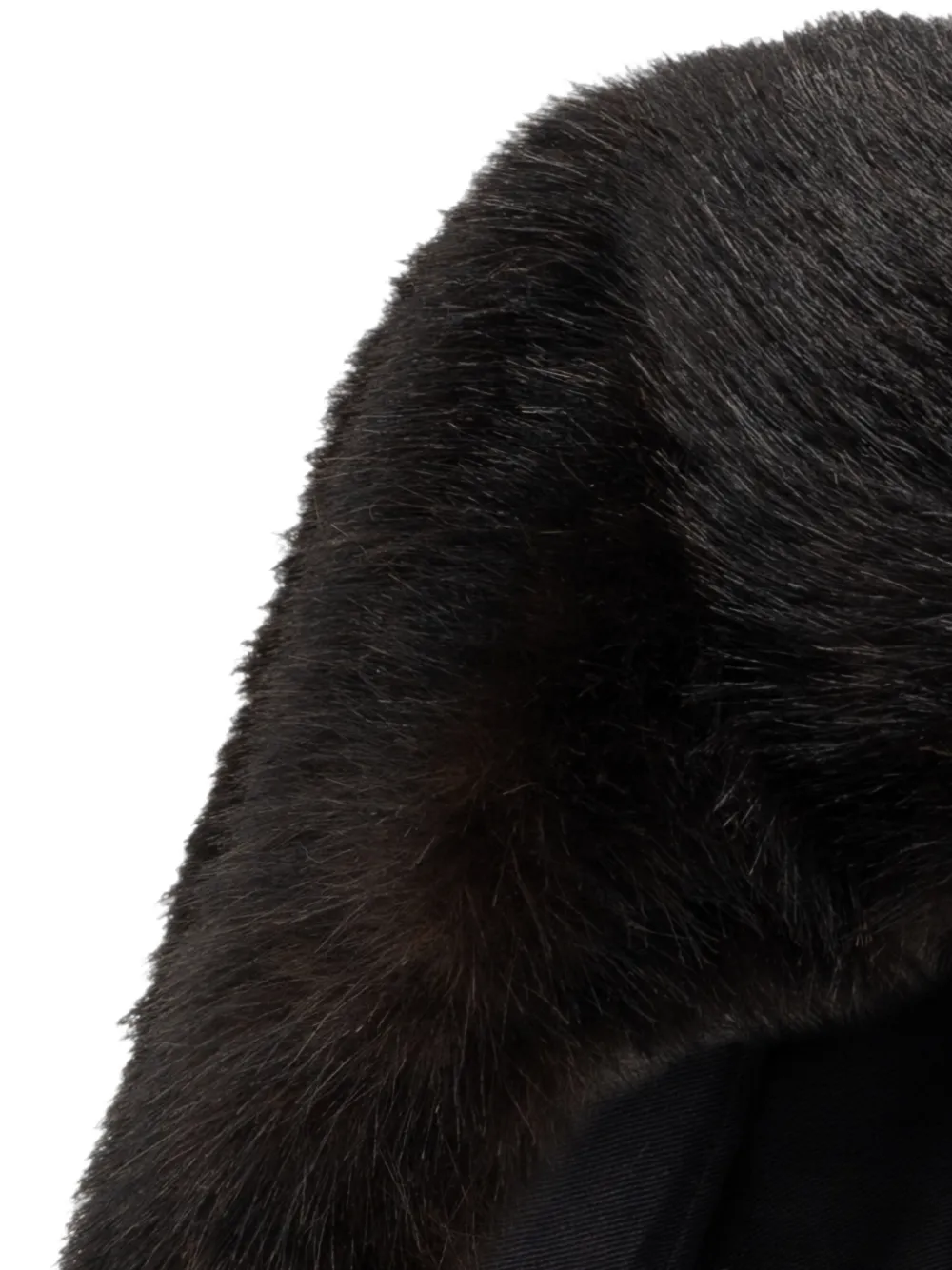 MM6 Maison Margiela Hoed van imitatiebont Bruin