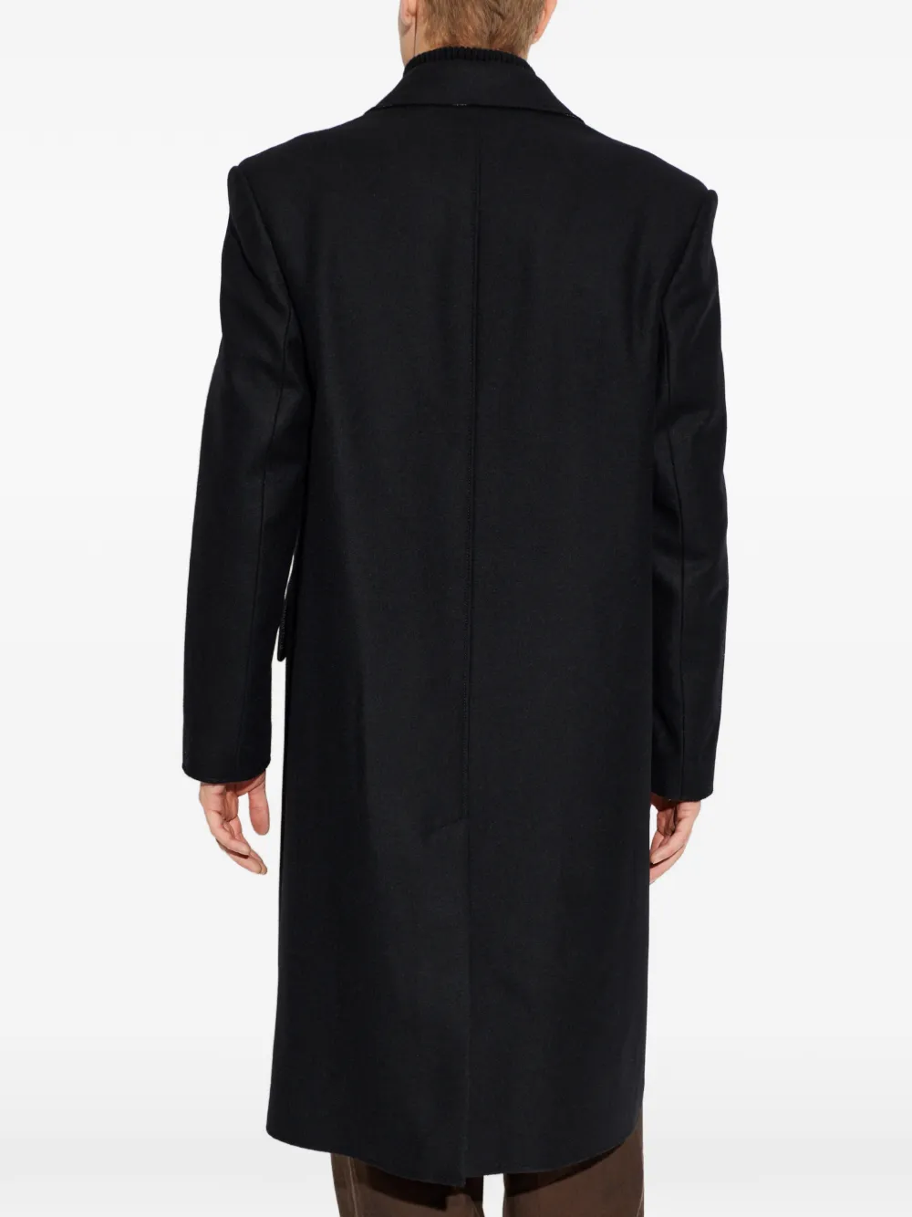 MM6 Maison Margiela Jas met enkele rij knopen en stiksels Zwart