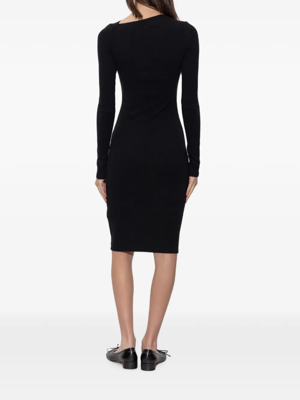 MM6 Maison Margiela Asymmetrische jurk Zwart
