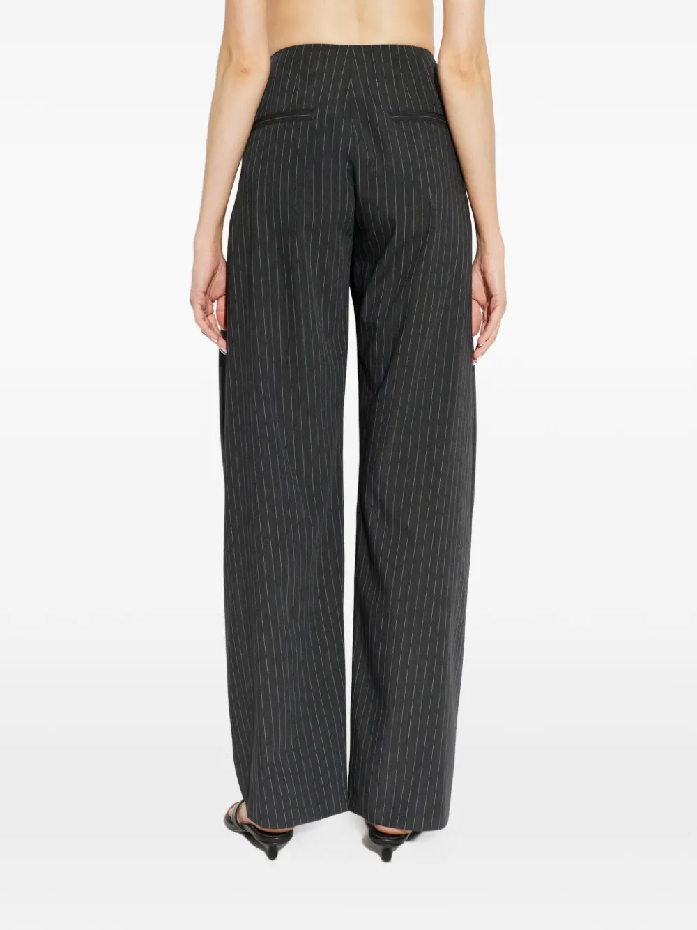IRO Broek met krijtstreep Grijs