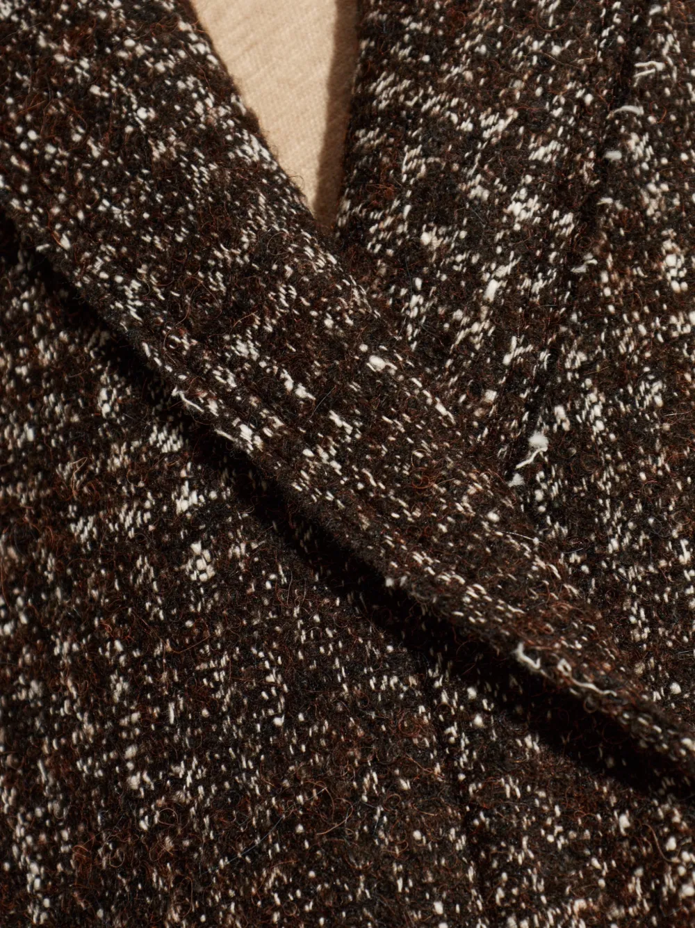 IRO Iglia tweed jas met enkele rij knopen Bruin