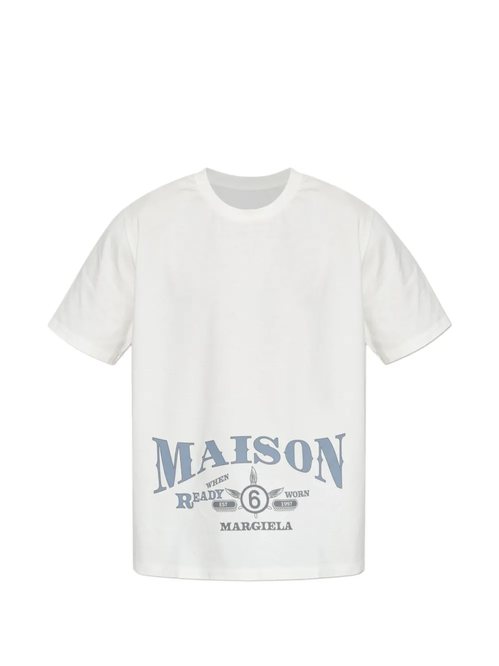MM6 Maison Margiela logo-print T-shirt - Nude