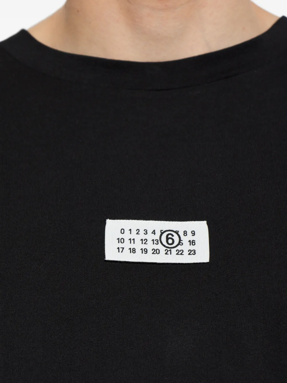 MM6 Maison Margiela T-shirt met logopatch en lange mouwen Zwart