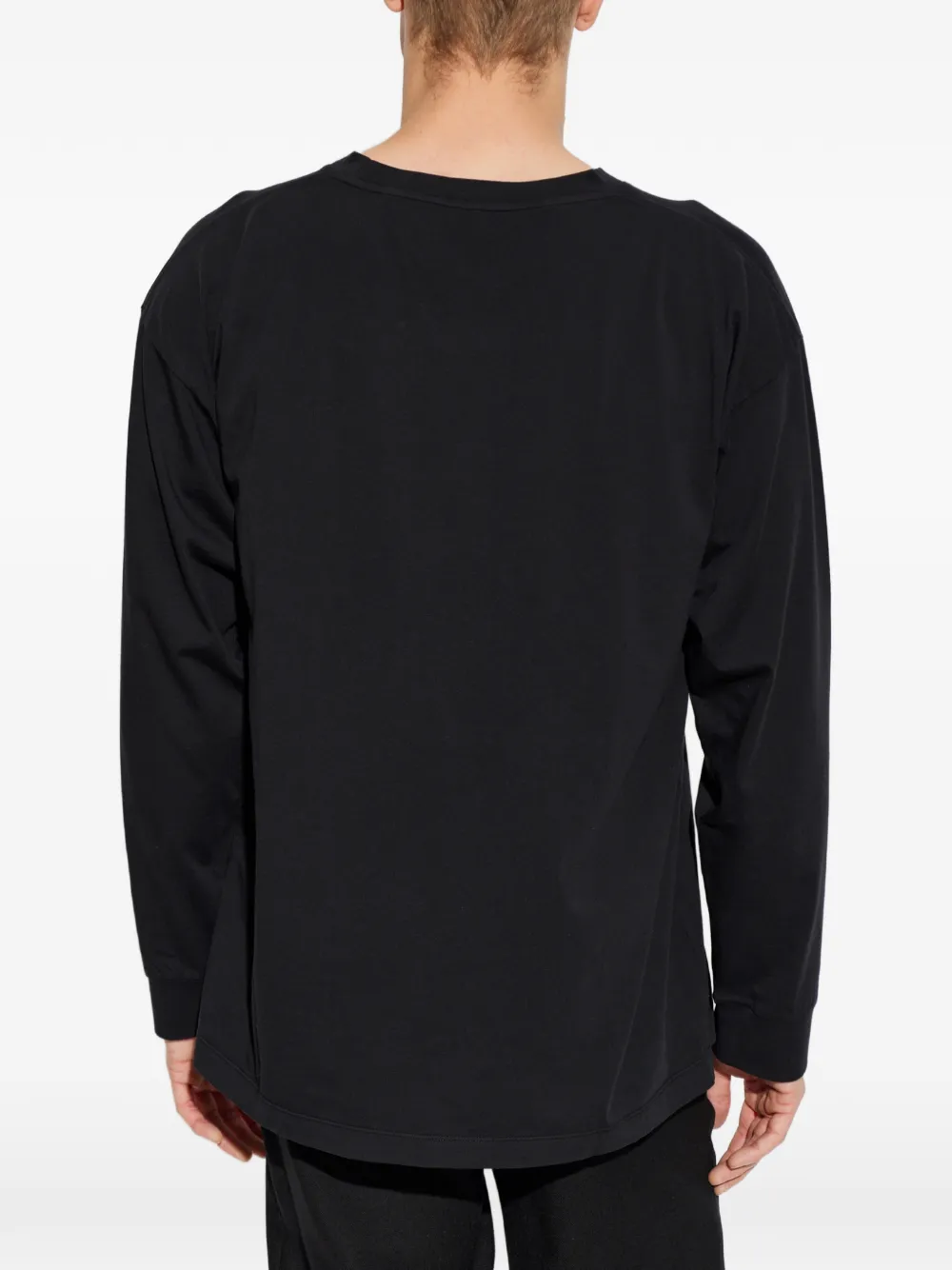 MM6 Maison Margiela T-shirt met logopatch en lange mouwen Zwart