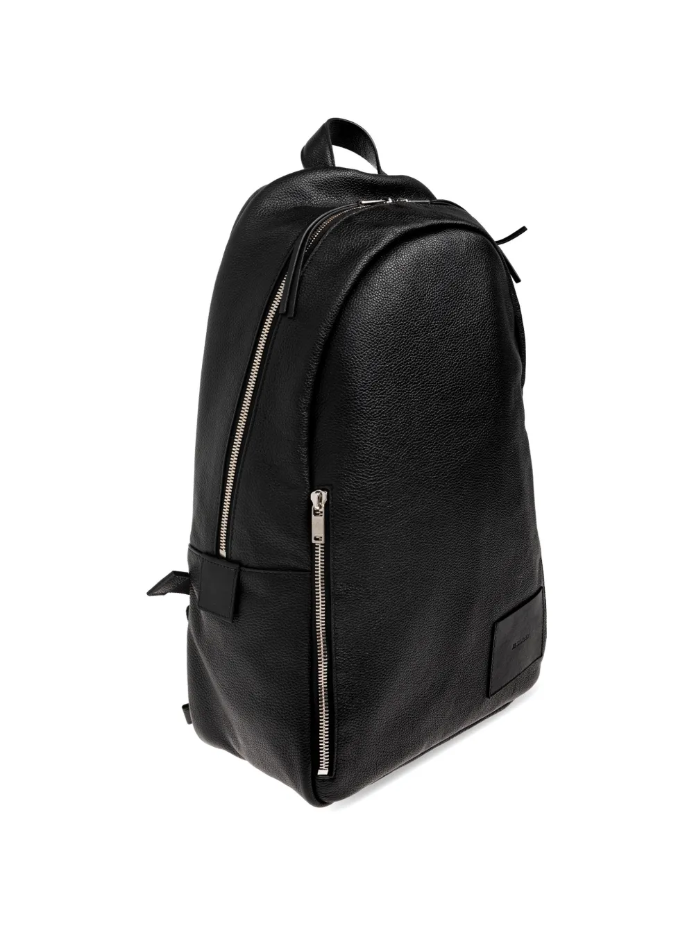 Jil Sander Leren rugzak met logopatch Zwart