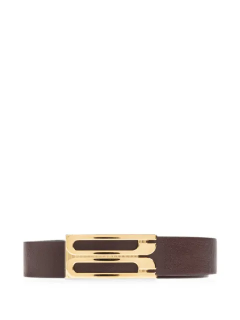 Victoria Beckham Dorian monogram-buckle leather belt