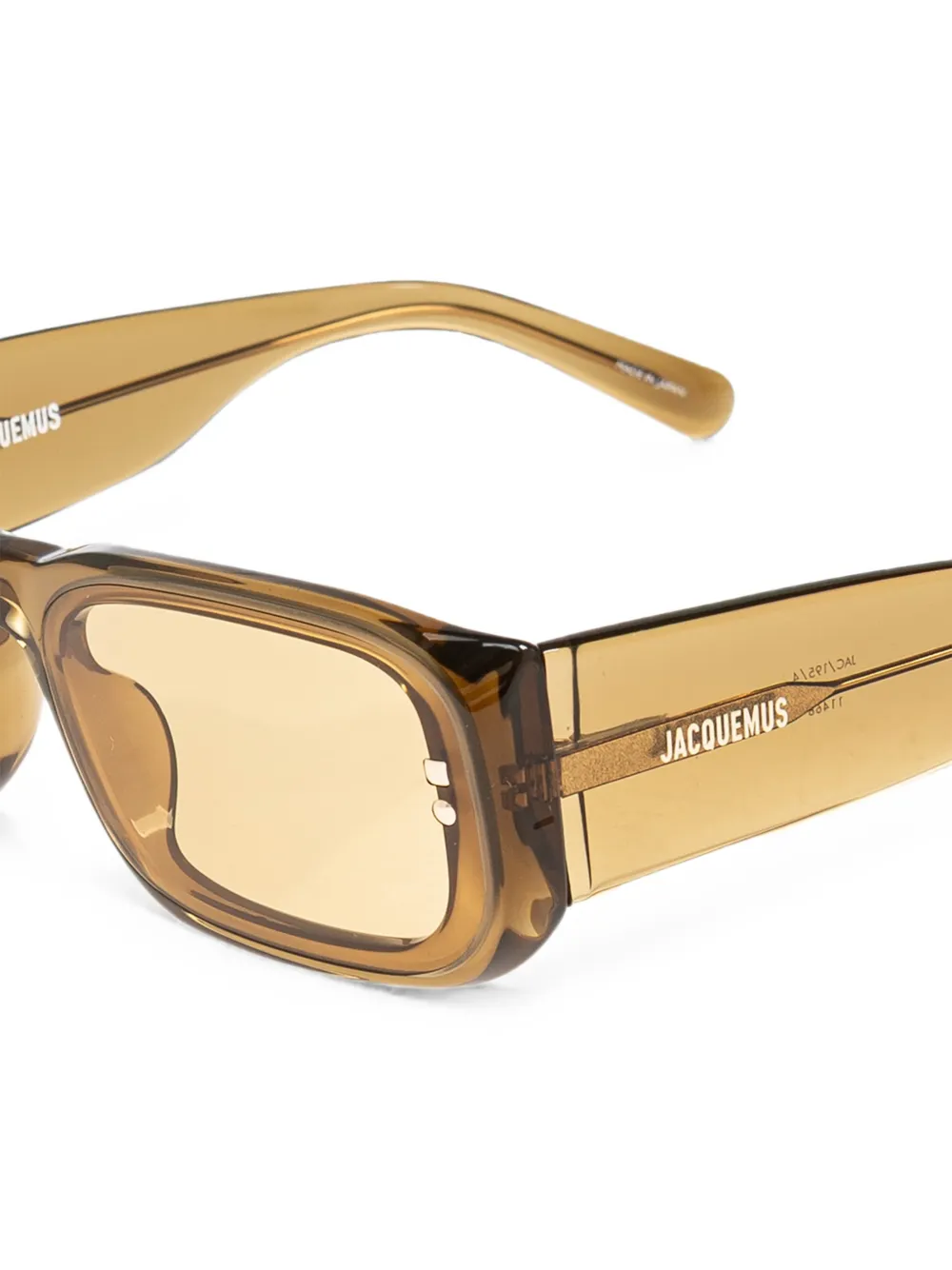  Jacquemus Geometric Rectangular Sunglasses - Vert 