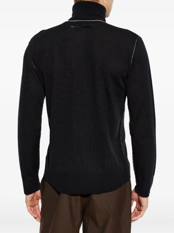 MM6 Maison Margiela logo-patch Sweater | Black | FARFETCH