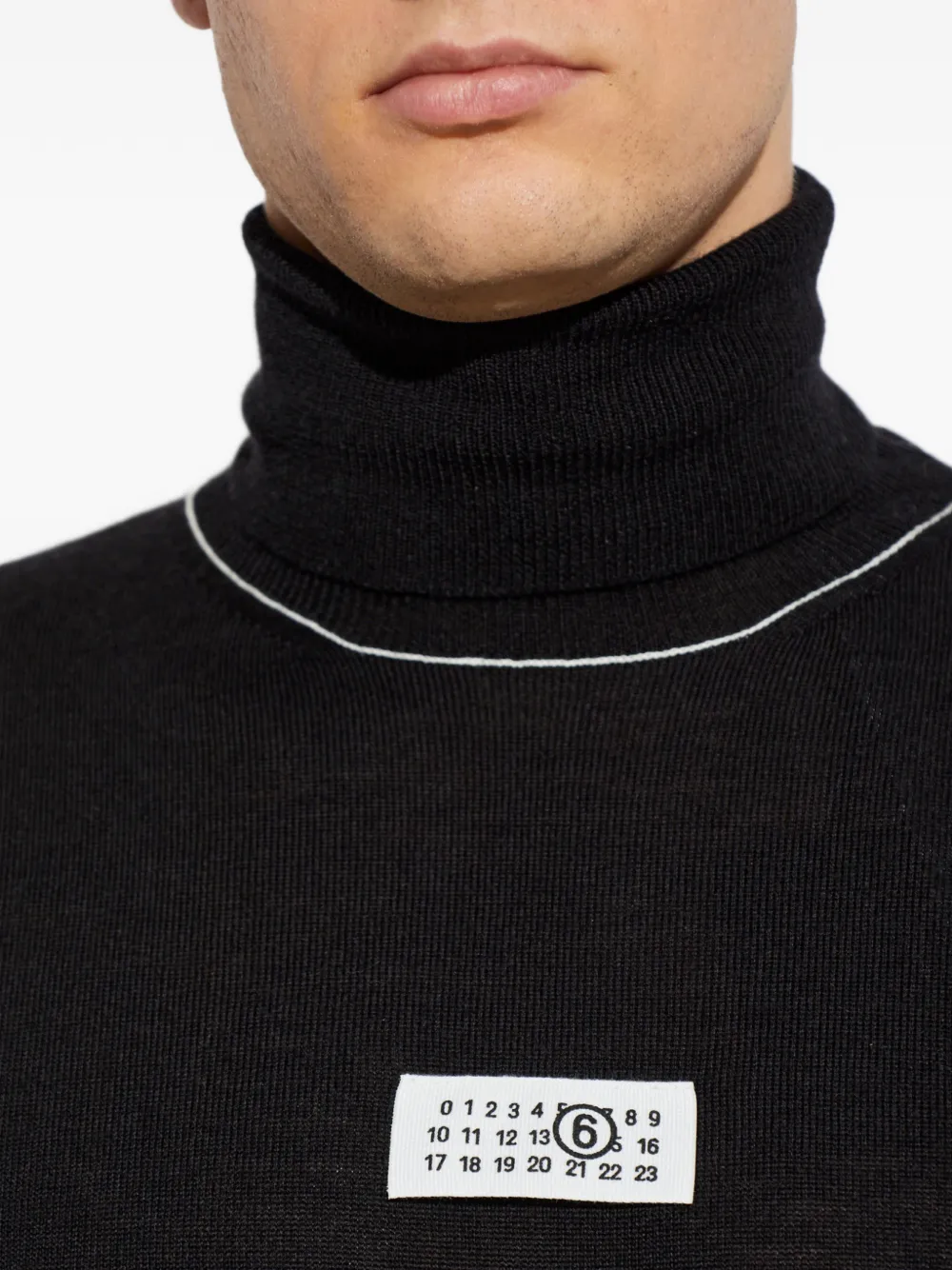 MM6 Maison Margiela Trui met logopatch Zwart