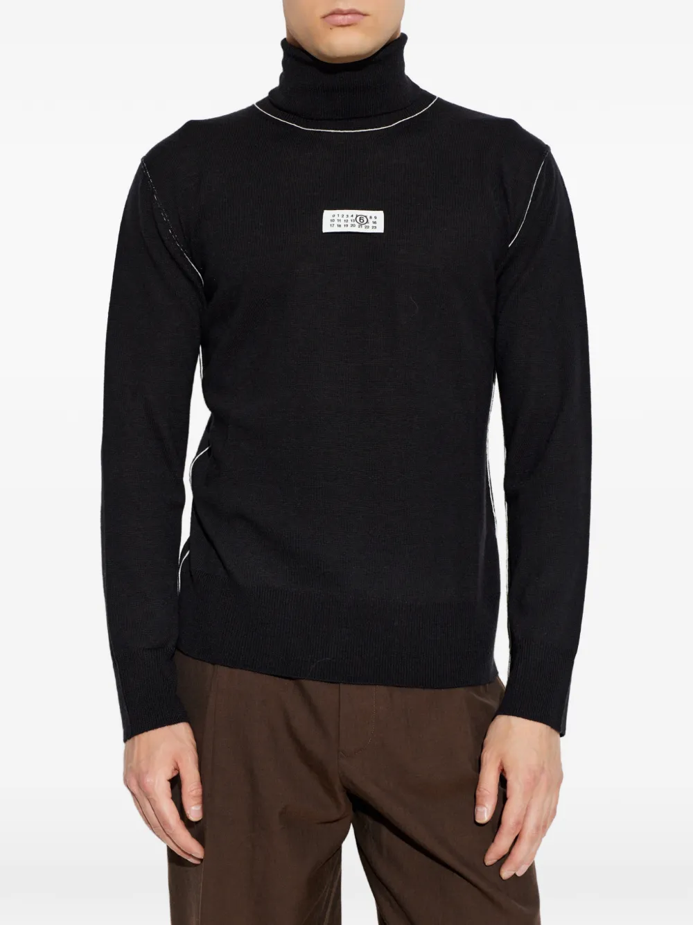 MM6 Maison Margiela Trui met logopatch Zwart