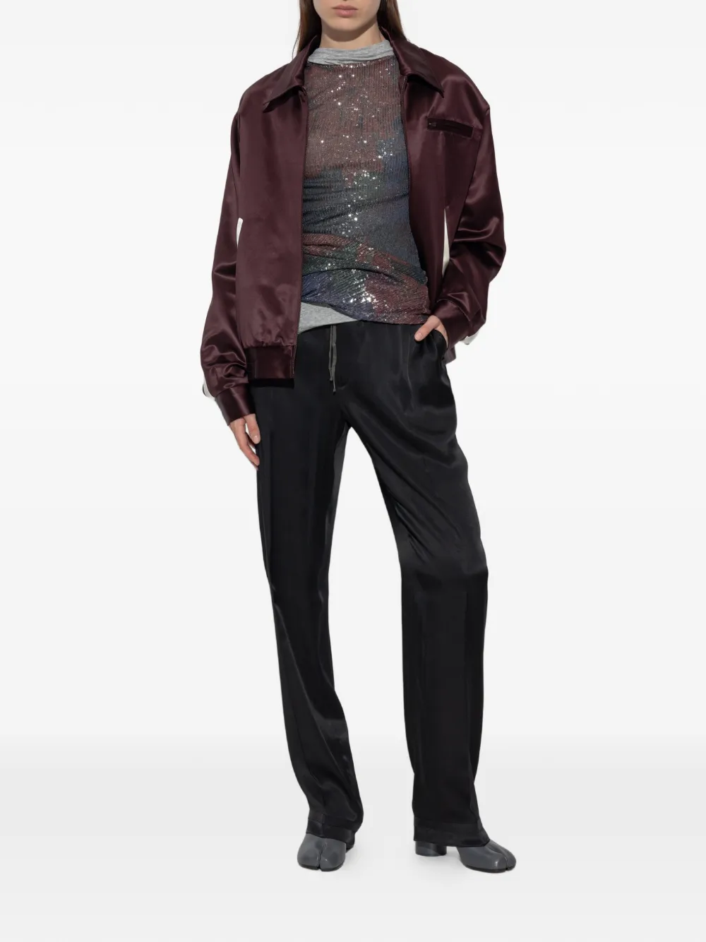 Maison Margiela Broek met trekkoord Zwart