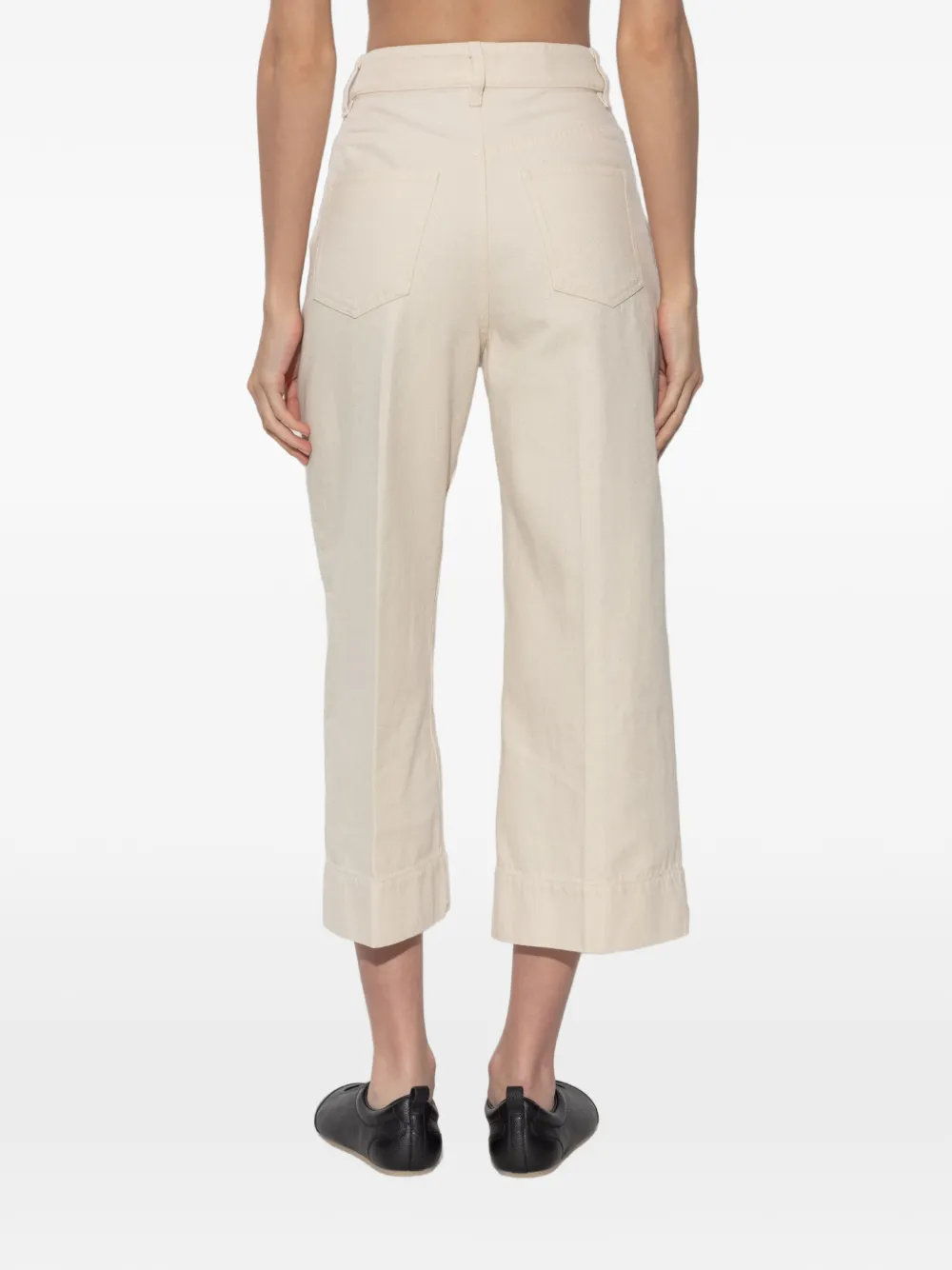 A.P.C. Thelma geplooide jeans met wijde pijpen Beige