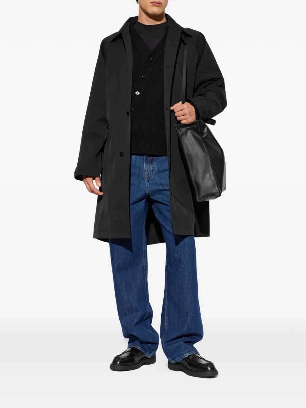 Jil Sander Vest met asymmetrische sluiting Zwart