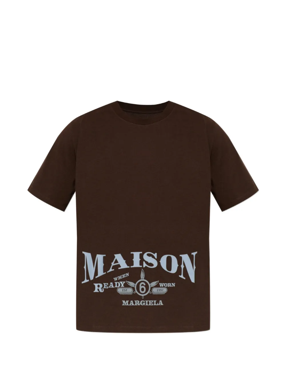 MM6 Maison Margiela logo-print T-shirt - Braun