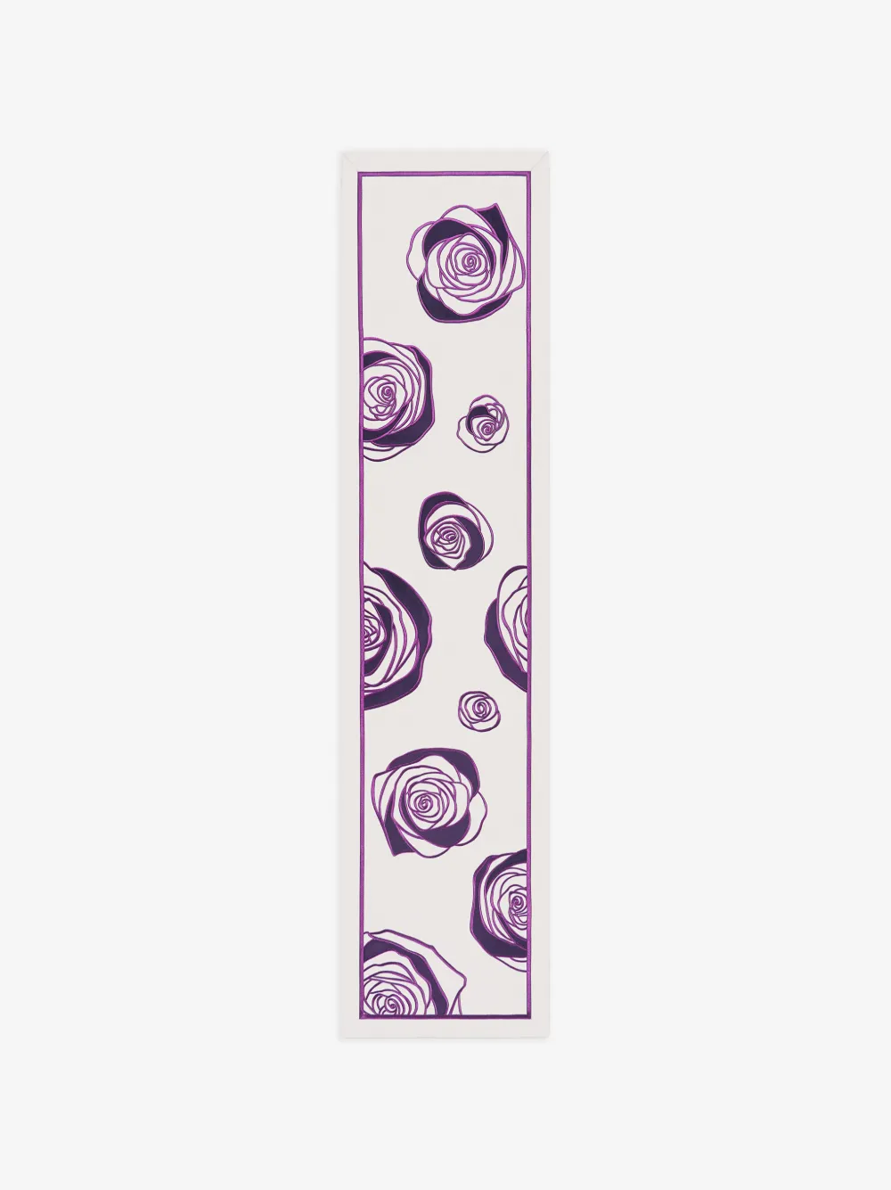 DYVOSHYV Velvet Roses table runner | White | Image 1