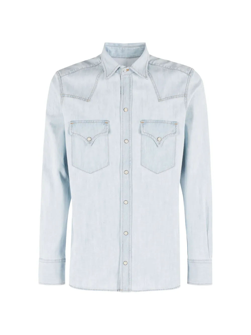 Fortela stone-wash shirt - Blu