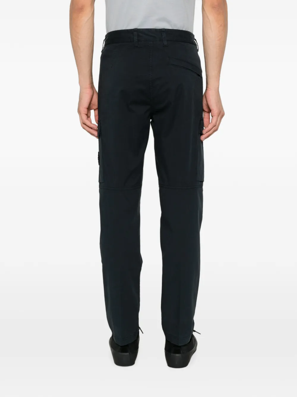 Stone Island Broek met logopatch Blauw
