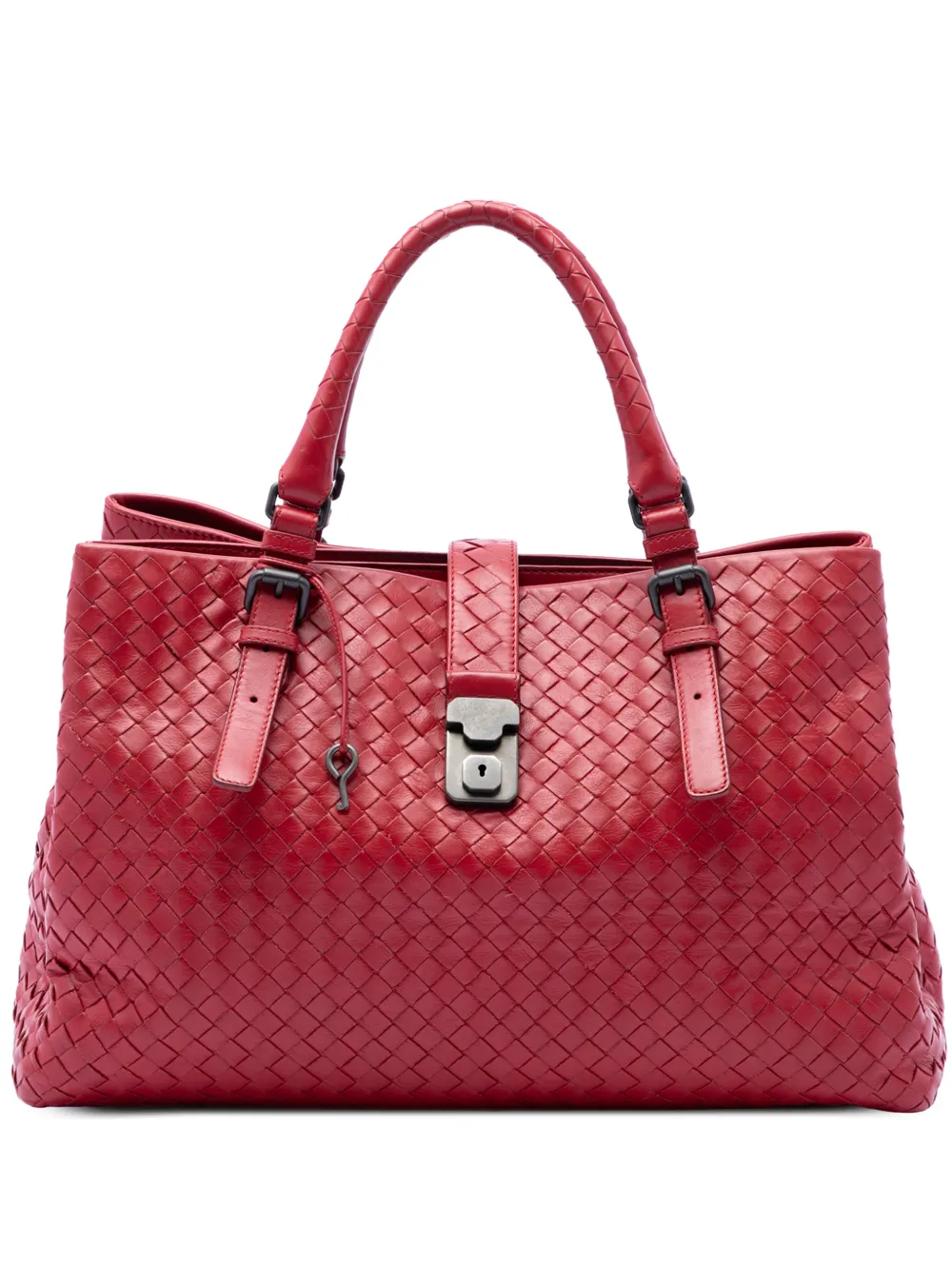 Bottega Veneta Pre-Owned 2012-2026 Medium Nappa Intrecciato Roma tote bag - Rot