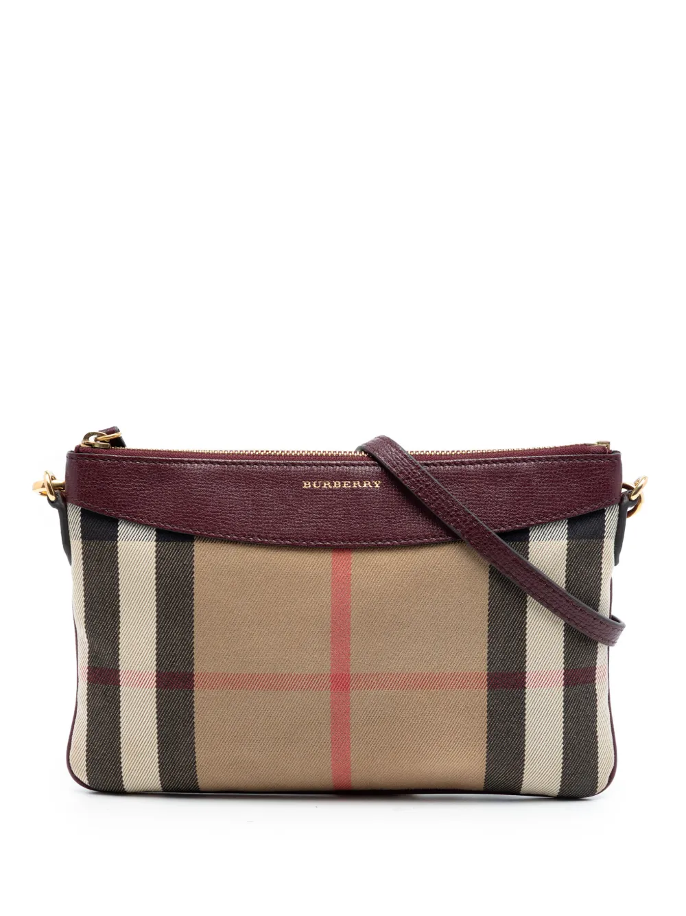 Burberry Pre-Owned 2000-2017 Mega Check Canvas Derby Peyton crossbody bag - Brown