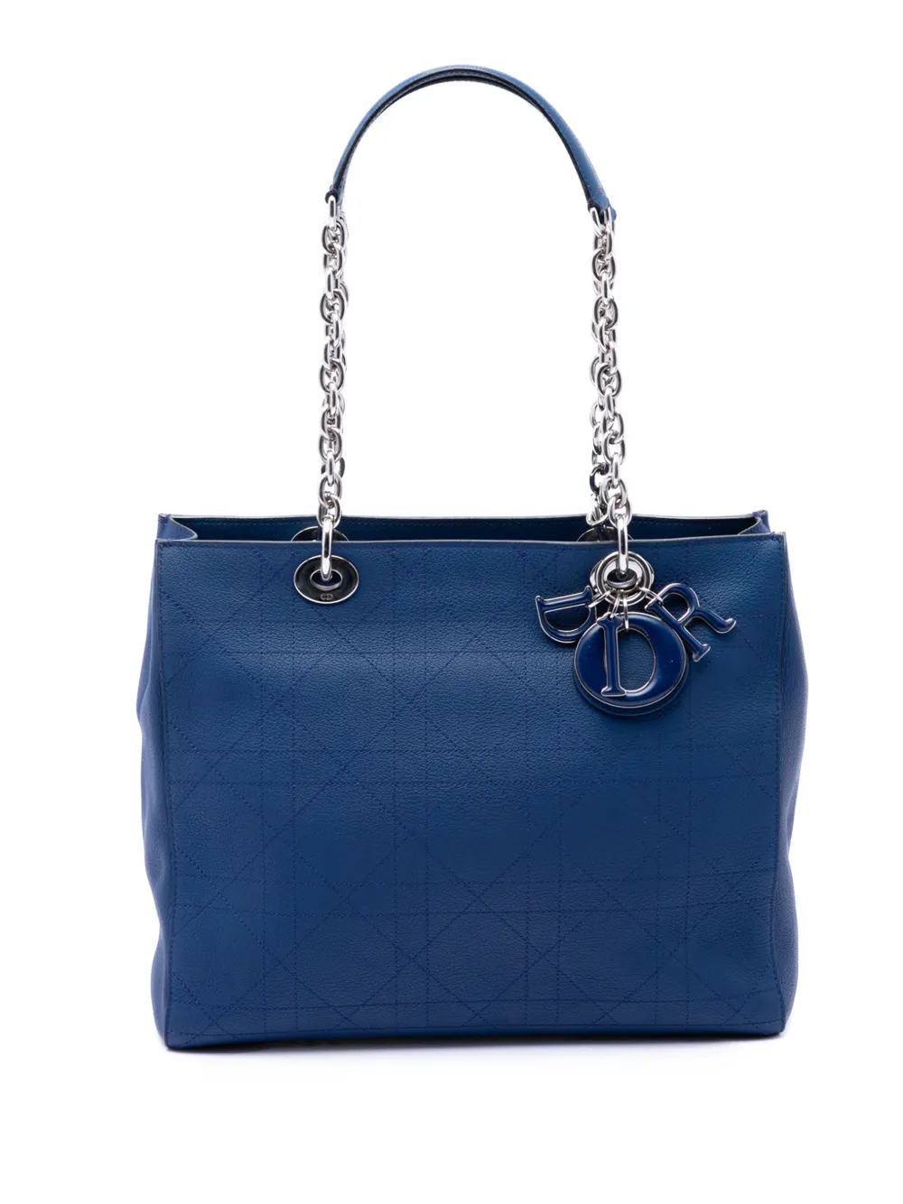 Christian Dior Pre-Owned 2016 Medium Calfskin Cannage Ultradior tote bag - Blu