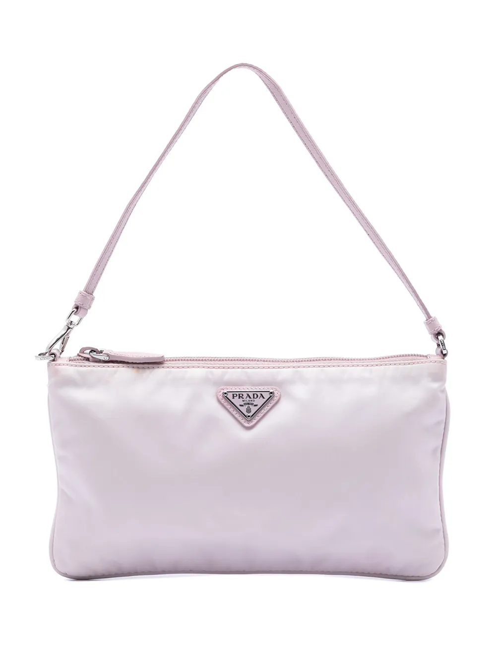 Pre-owned Prada 2019-2026 Mini Re Nylon Pochette Shoulder Bag In Pink