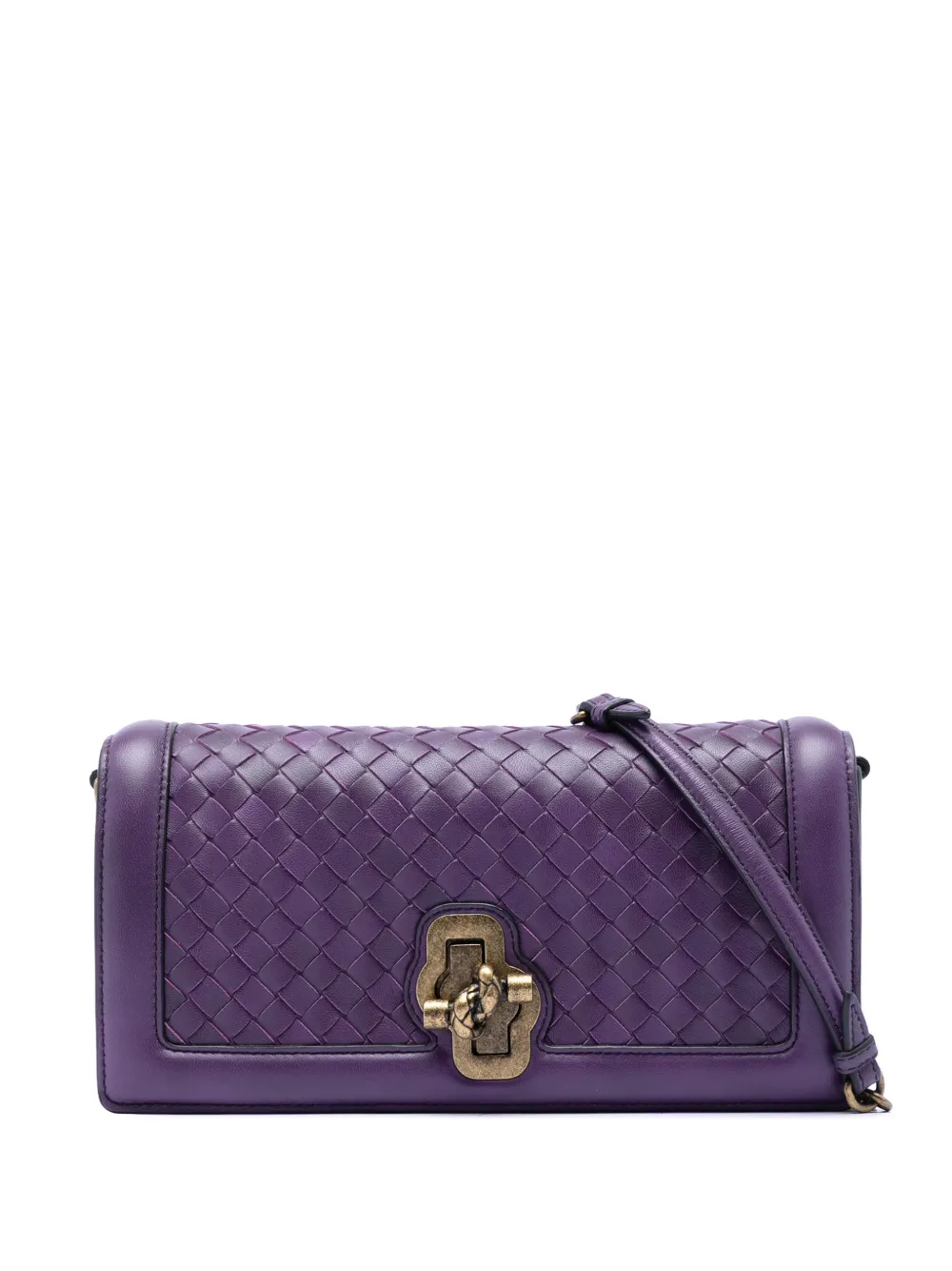 Bottega Veneta Pre-Owned 2012-2026 Intrecciato Olimpia Knot Umhängetasche aus Nappaleder - Violett