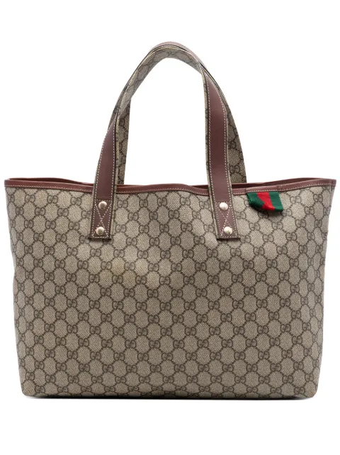 Gucci Pre-Owned 2016-2026 Medium GG Supreme Web Loop tote bag